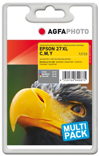 Agfaphoto Apet271trid Cartucho De Tinta Cian, Magenta, Amarillo