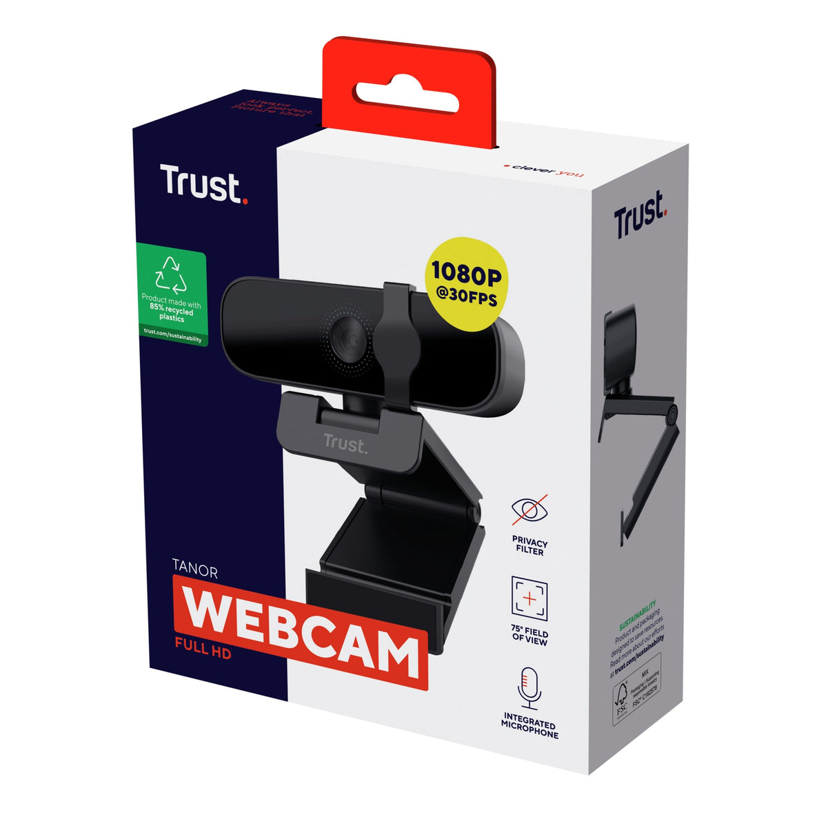 EAN 8713439255485 - Trust Tanor cámara web 1920 x 1080 Pixeles USB Negro imagen 8