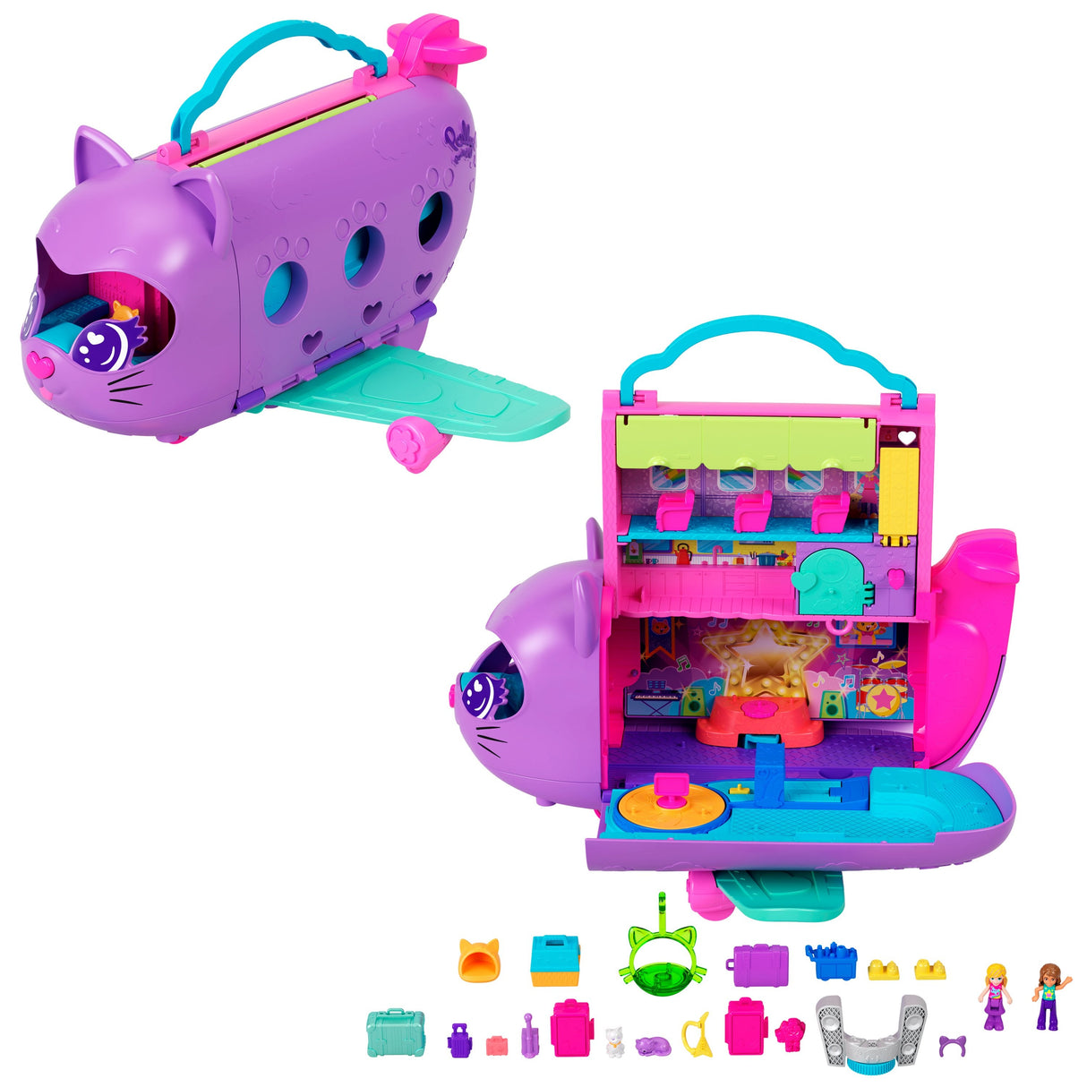 Cofre Avion De Gatito Polly Pocket
