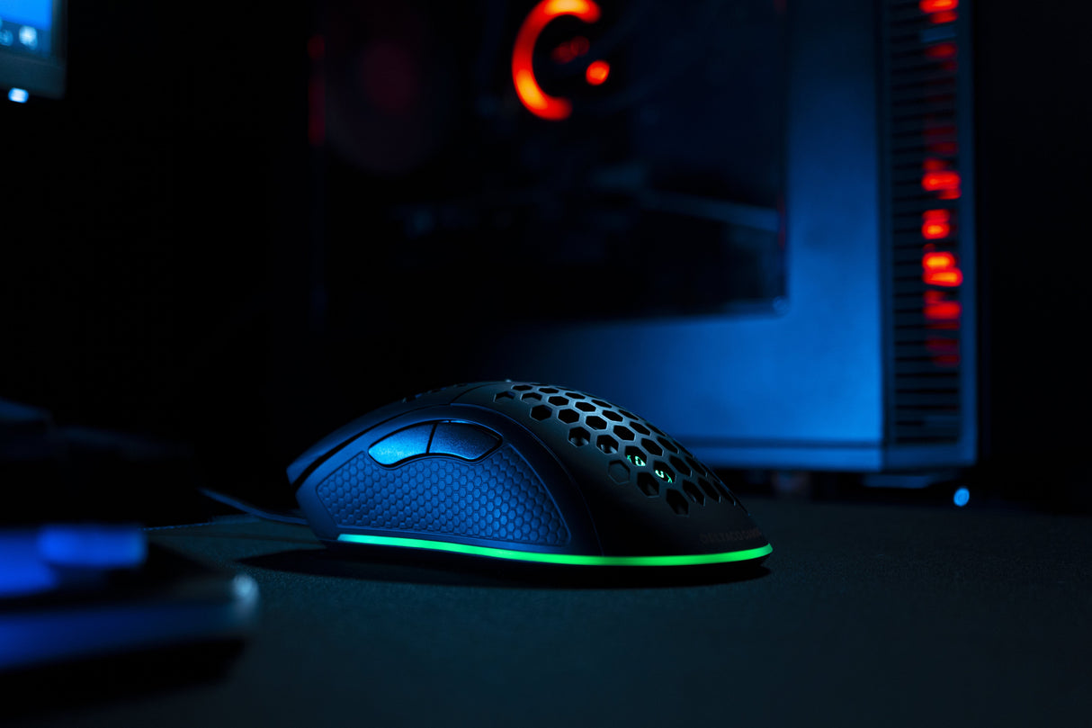 EAN 7333048047021 - Deltaco Gaming GAM-108 ratón Juego mano derecha USB tipo A Óptico 6400 DPI imagen 4