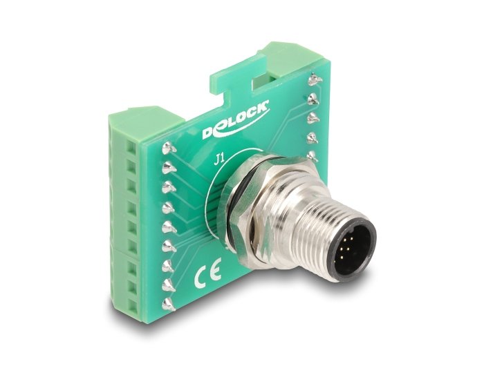 Delock 60661 Adaptador De Módulo De Transferencia M12 Macho Con Codificación A De 17 Pines A Bloque De Terminales De 18 Pines Para Instalación
