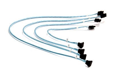 Supermicro 4 X Round Cable De Sata 0,43 M Negro, Azul, Blanco
