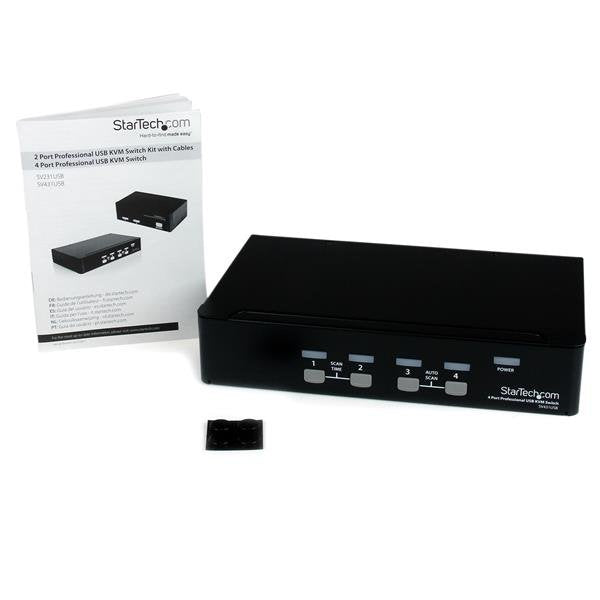 EAN 0065030787192 - StarTech.com SV431USB interruptor KVM Montaje en rack Negro imagen 4
