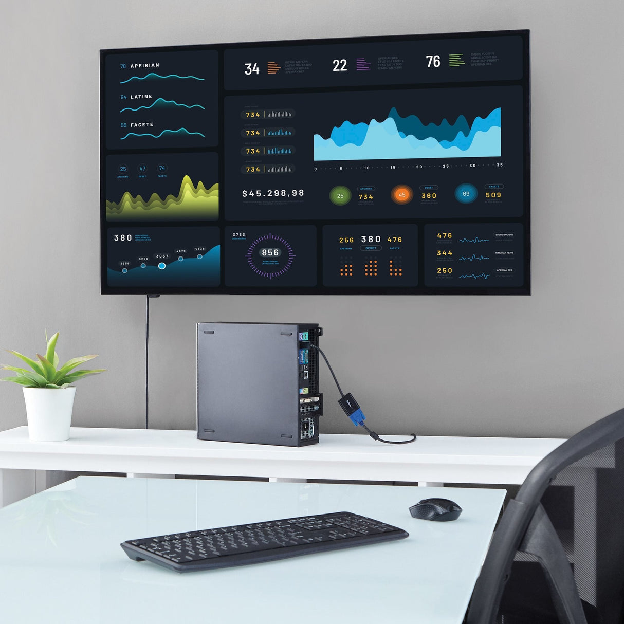 EAN 0065030848701 - StarTech.com DP2VGA3 adaptador de cable de vídeo 0,1 m VGA (D-Sub) Negro imagen 4