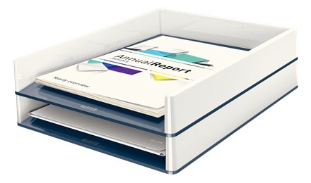 Leitz Bandeja Sobremesa Wow Dual A4 Plástico Gris/Blanco
