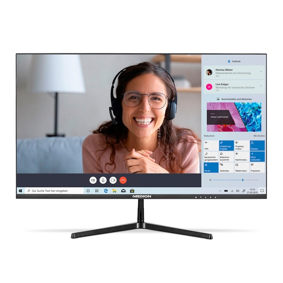 Medion Akoya P52726 Monitor 27" Fullhd Hdr10 - Respuesta 7ms - Angulo De Vision 178â° - Hdmi, Vga, Audio - Vesa 100x100