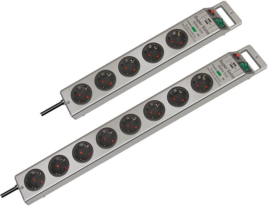 EAN 4007123174225 - Brennenstuhl Super-Solid Surge Protection 4.500 A Plata 5 salidas AC 2,5 m imagen 1