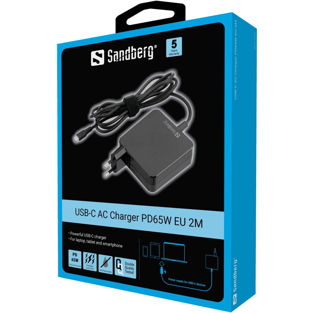 Sandberg Usb-C Cargador 65w Pd65w Ue 2m