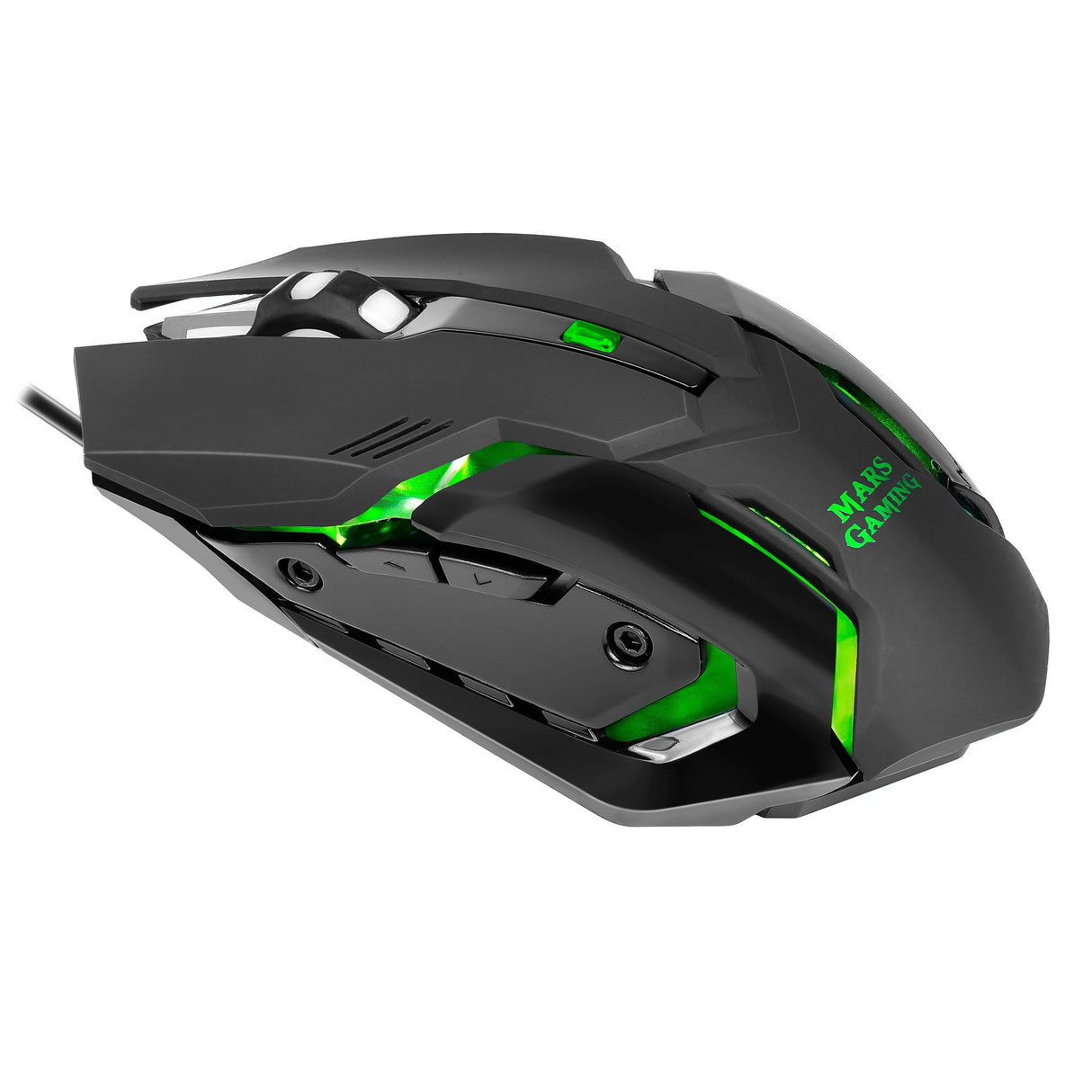 Mars Gaming Mcprgb2 Combo Gaming - Teclado Rgb Rainbow - Raton 4000dpi Rgb Flow - Auriculares Rgb Flow - Alfombrilla