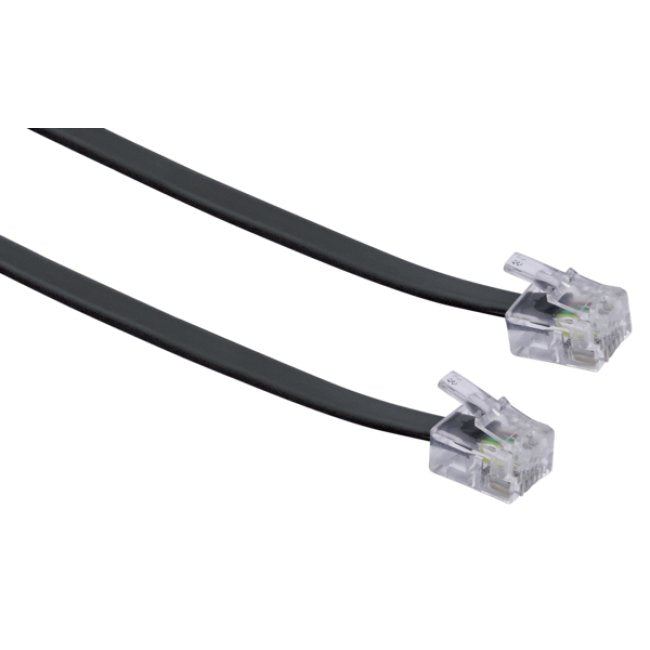 Cable Tae Schwaiger Rj11 -> Rj11 6p4c 6m Negro Plano