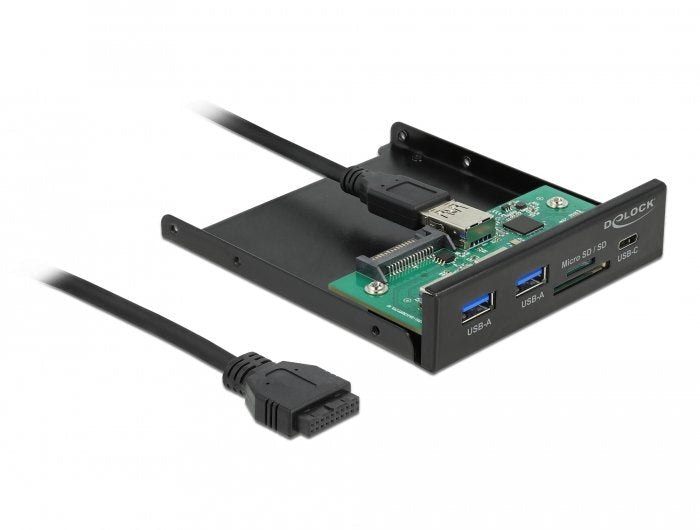 Front Panel 3.5? Usb 5 Gbps 1 X Usb Type-C + 2 X Usb Typ-A + Sd Und Micro Sd Slot