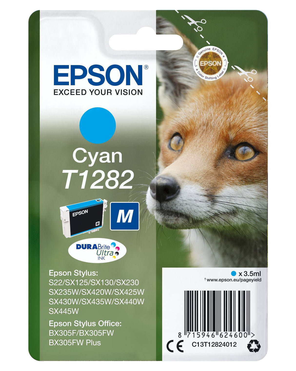 Tinta Original Epson T1282 Cian