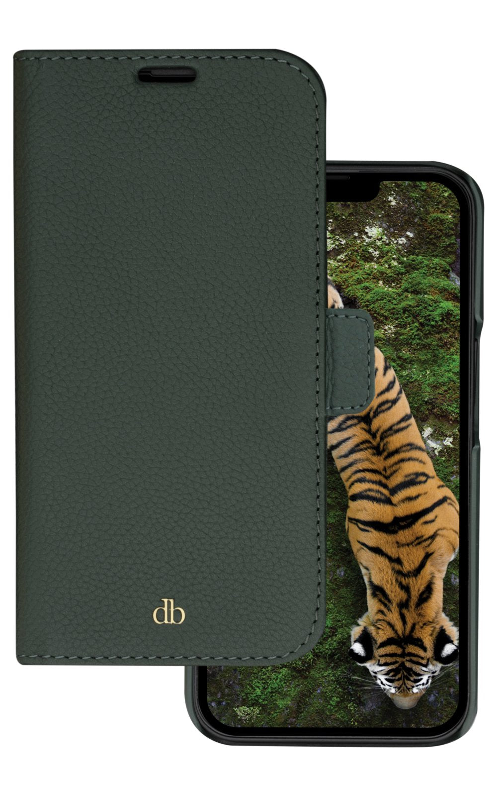 Dbramante1928 New York - Flip-Hlle Fr Mobiltelefon - Nachhaltiges Vollnarbenleder - Evergreen - Fr Apple Iphone 14 Pro