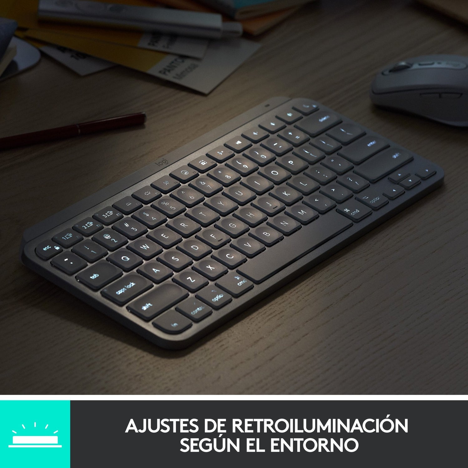 EAN 5099206098954 - Logitech 920-010491 teclado Oficina RF Wireless + Bluetooth QWERTY Español Gris imagen 10
