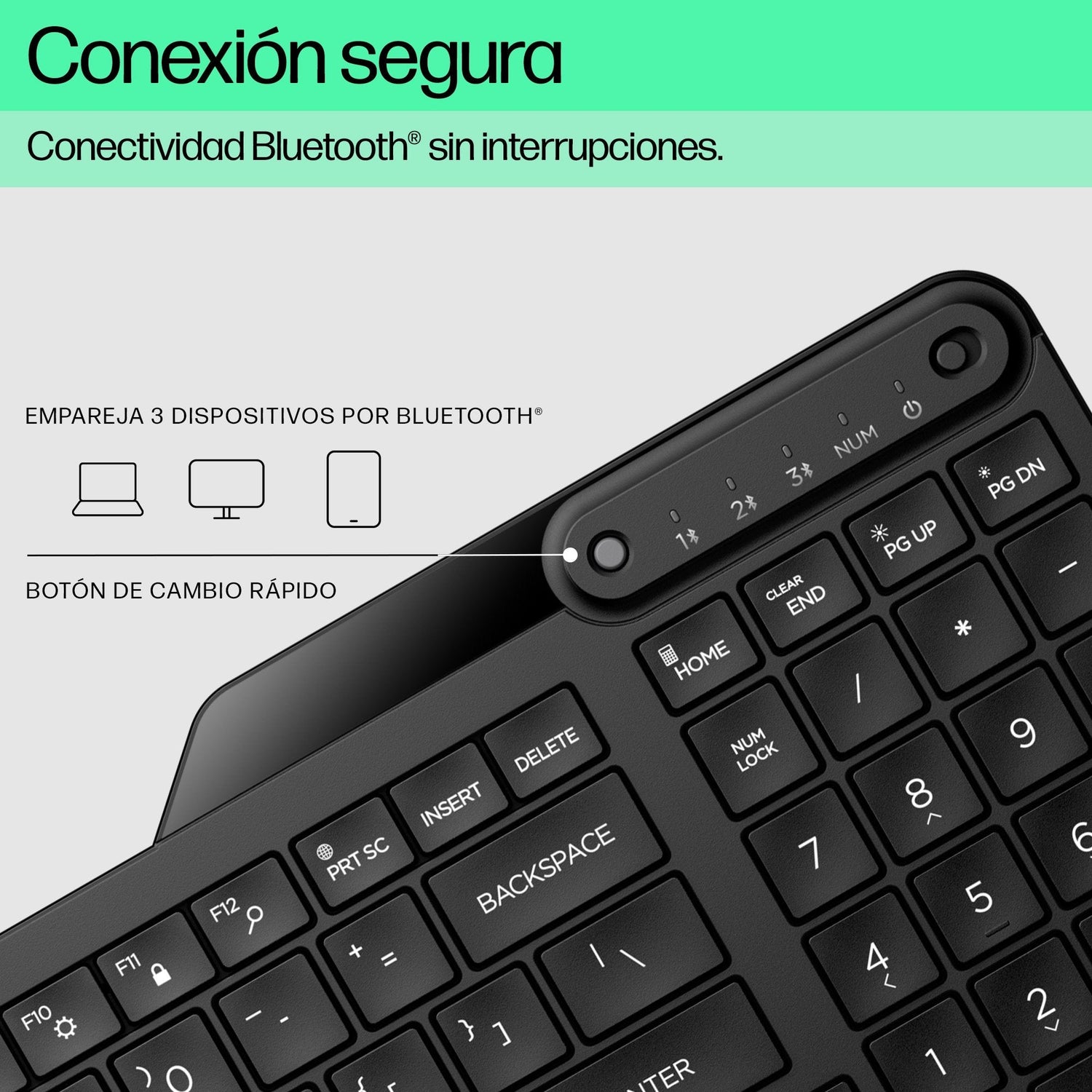 Teclado Ingles Hp Multidispositivo Bluetooth 460