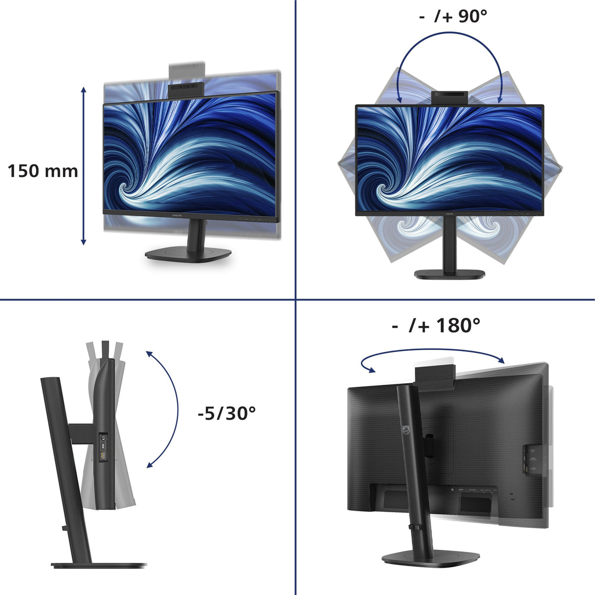 EAN 8721038006438 - Philips 3000 series 24B2N3200JH/00 pantalla para PC 60,5 cm (23.8") 1920 x 1080 Pixeles Full HD LCD Negro imagen 4