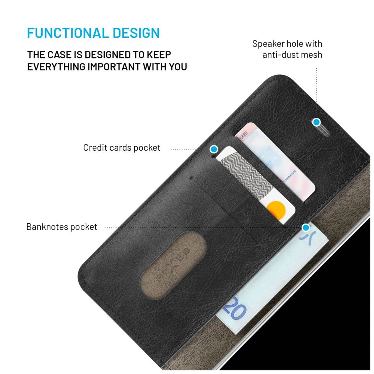 EAN 8591680181223 - FIXED Opus funda para teléfono móvil 16,9 cm (6.67") Folio Negro imagen 4