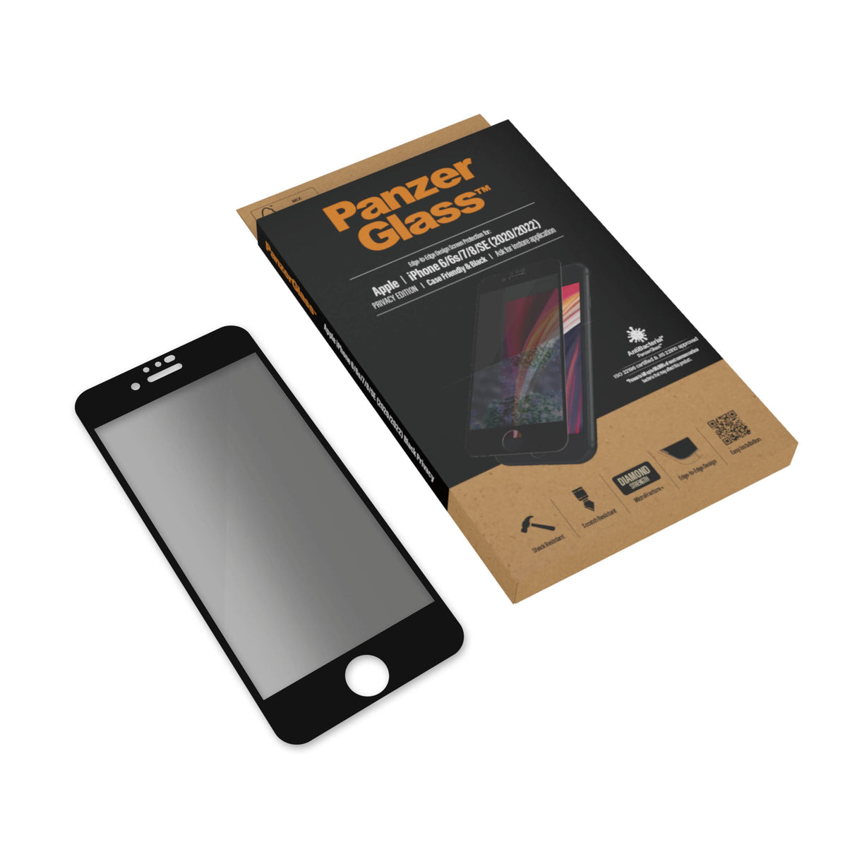 EAN 5711724126796 - PanzerGlass ® Privacy Screen Protector iPhone SE (2020/2022) | 8 | 7 | 6 | 6s | Edge-to-Edge Protector de imagen 5