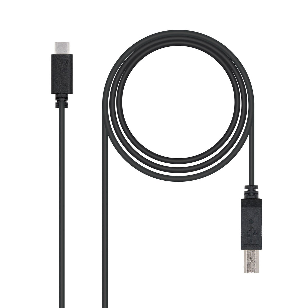 Nanocable Cable De Impresora Usb-B 2.0 Macho A Usb-C Macho 1m