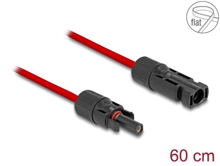 Delock Dl4 Solar Flachbandcable Mecker > Hchse 60cm Rojo