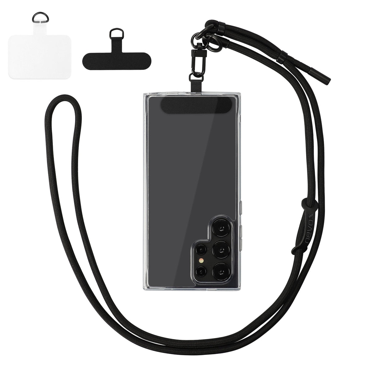Nevox Correa Para Teléfono Móvil/Cadena Para Teléfono Móvil Universal, Correa Negra 4250686413571.0
