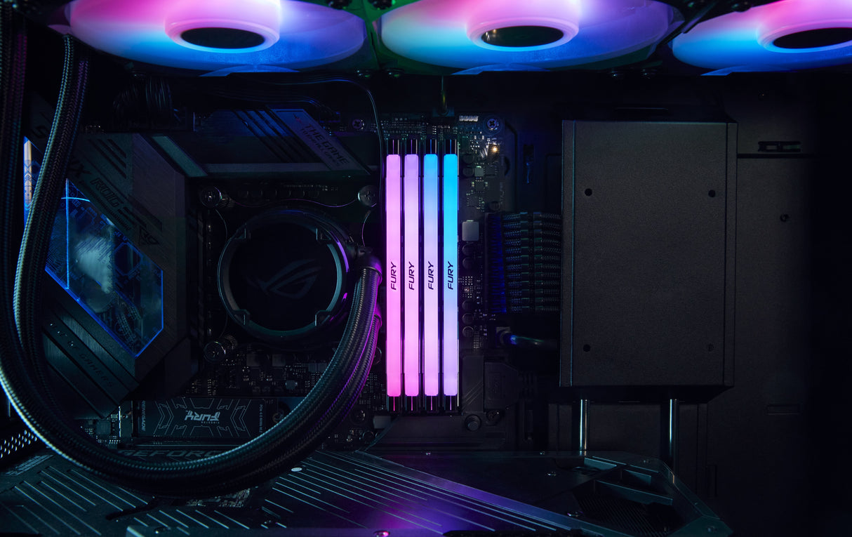 Memoria Ram Kingston Fury Renegade Rgb 32gb (2x16gb) Ddr5 6400 Mhz Cl32 Kf564c32rsak2-32