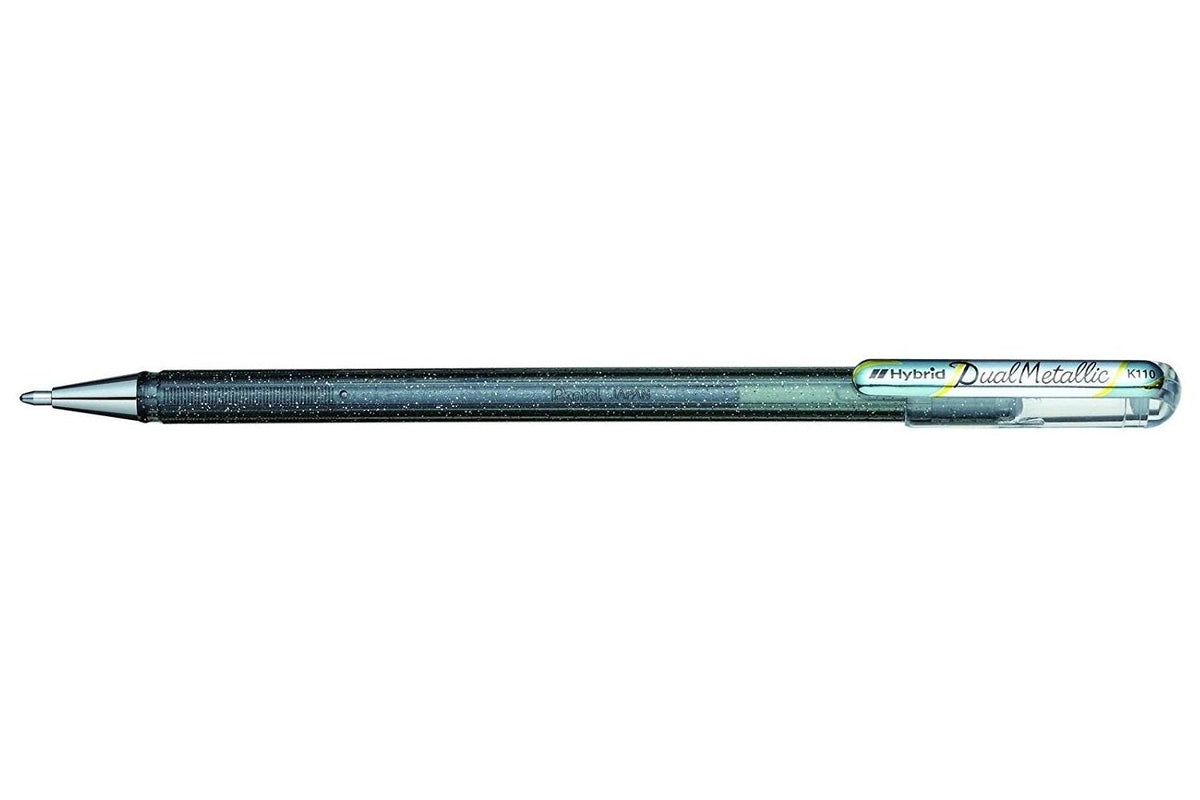 Pentel Dual Metallic Bolígrafo De Gel 0.5 Mm Color De Escritura Plata