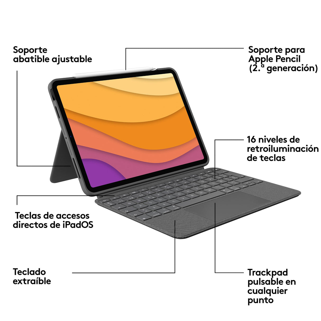 EAN 5099206096103 - Logitech 920-010300 teclado para móvil QWERTY Español Smart Connector Gris imagen 13