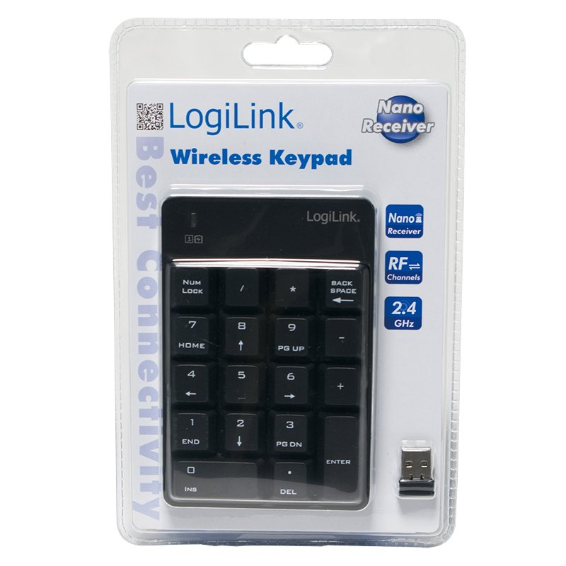 EAN 4052792029864 - LogiLink ID0120 teclado numérico Portátil RF inalámbrico Negro imagen 3