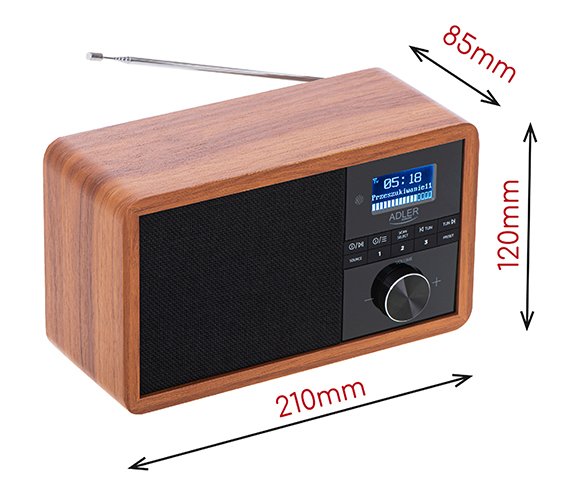 EAN 5902934839167 - Adler AD 1184 radio Portátil Digital Negro, Madera imagen 12