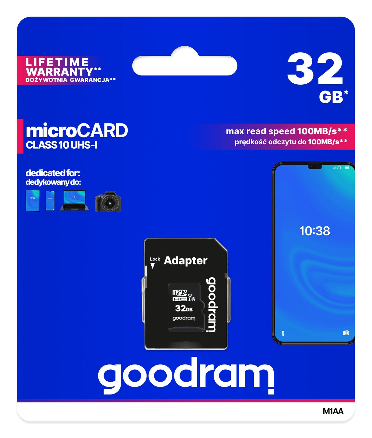 Micro Sd Goodram 32gb M1aa Cl10 Uhs-I+Adapt M1aa-0320r12