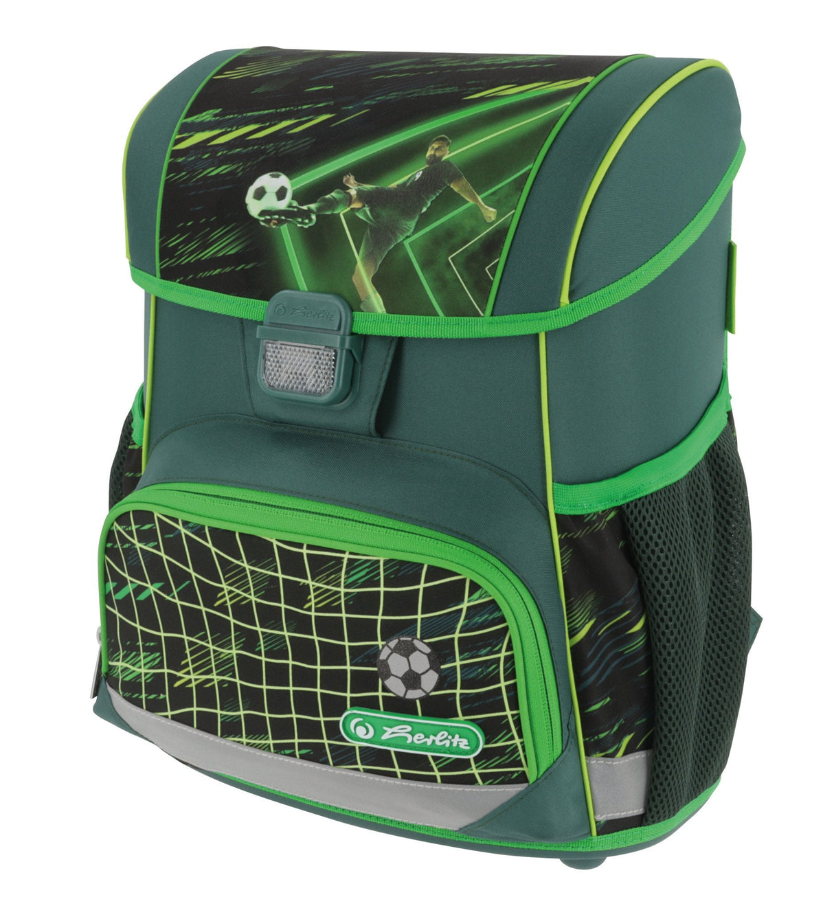 Herlitz Loop Plus Game Changer Juego De Mochila Escolar Niño Poliéster Negro, Verde