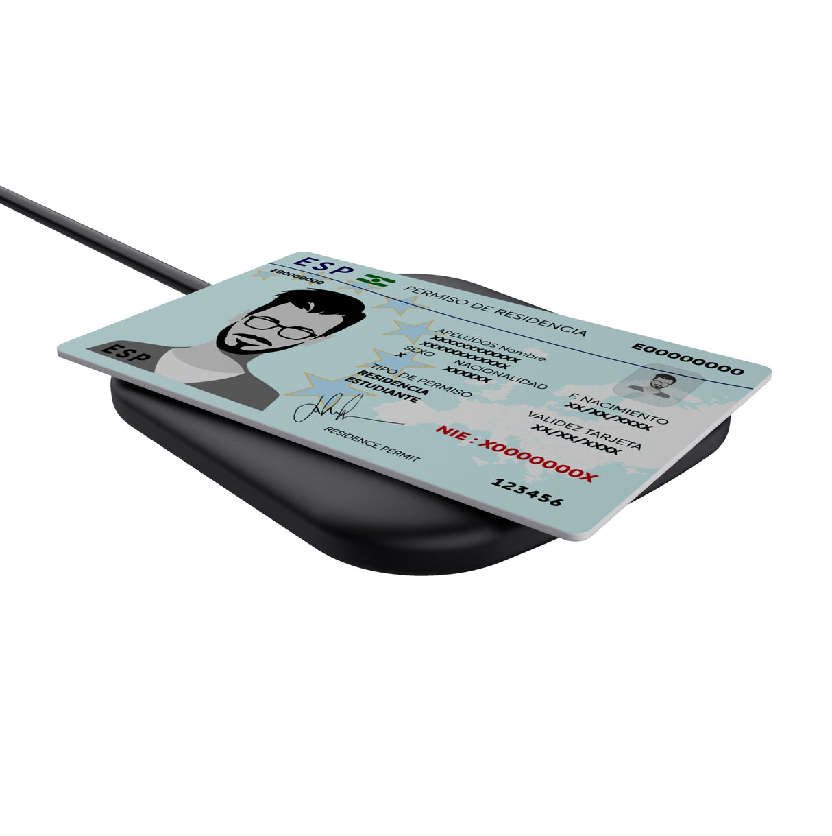 Lector De Dni Inteligente Trust Ceto Usb 2.0 Sin Contacto