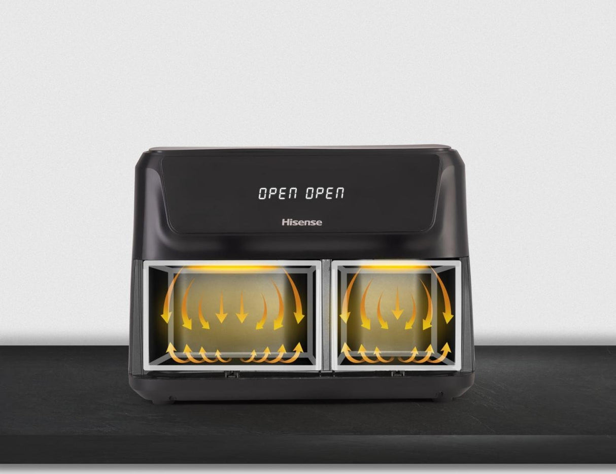EAN 3838783014481 - Hisense HAF2700DCD Doble 11 L Independiente 2700 W Freidora de aire caliente Negro imagen 7