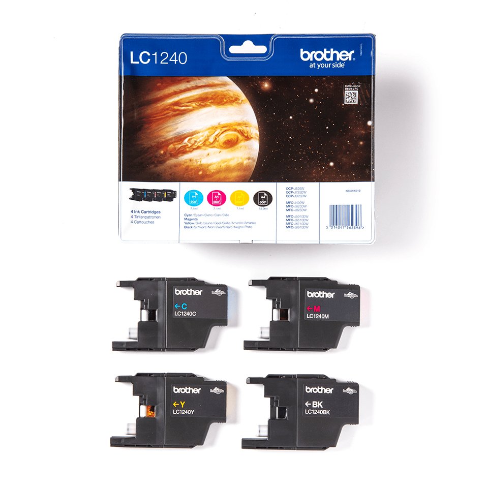 EAN 5014047562402 - Brother LC1240VALBP cartucho de tinta 4 pieza(s) Original Negro, Cian, Magenta, Amarillo imagen 3
