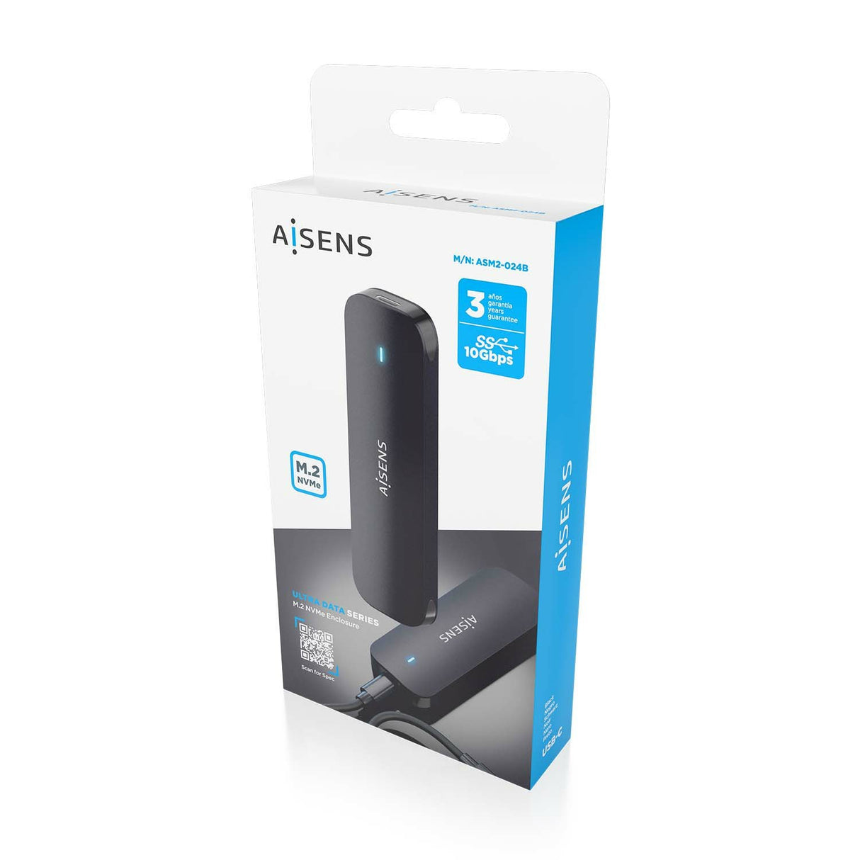EAN 8436574709681 - AISENS ASM2-024B caja para disco duro externo Caja externa para unidad de estado sólido (SSD) Negro imagen 6