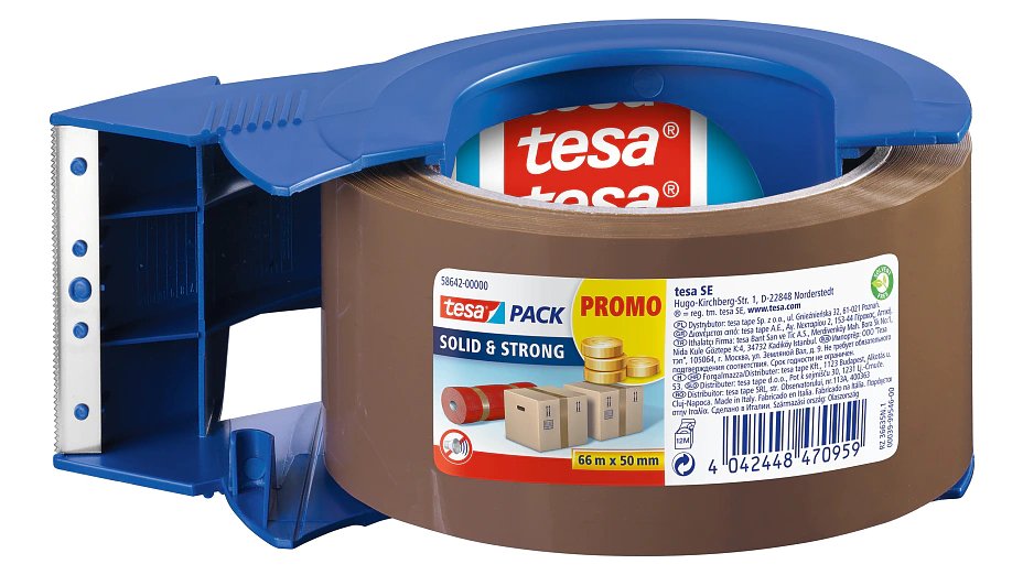 Tesapack Solid&Strong Paketband + Abroller