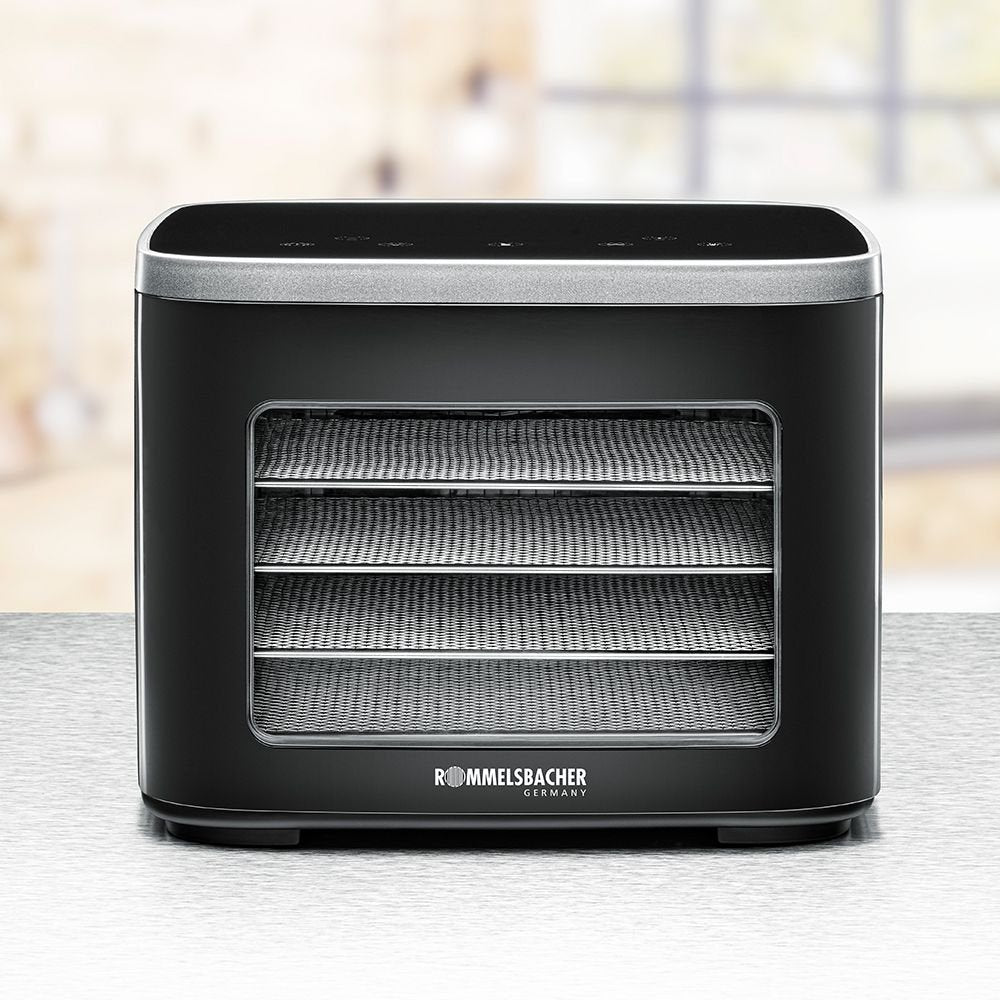 Rommelsbacher Mini Dörrautomat Da 450 (Edelstahl/Negro, 450 Watt, Dörrfläche 23,5cm X 18cm Pro Ebene) Da 450