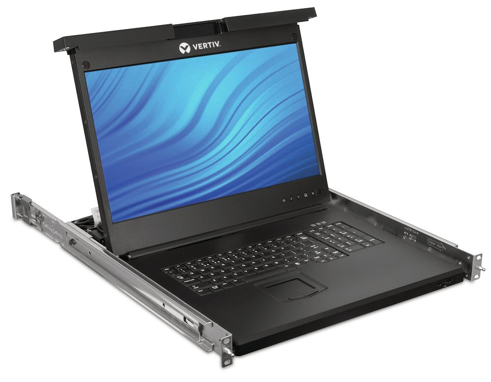 EAN 0636430084299 - Vertiv Avocent LRA185KMM8D-001 consola de rack 48,3 cm (19") 1366 x 768 Pixeles Plástico, Acero Negro 1U imagen 3