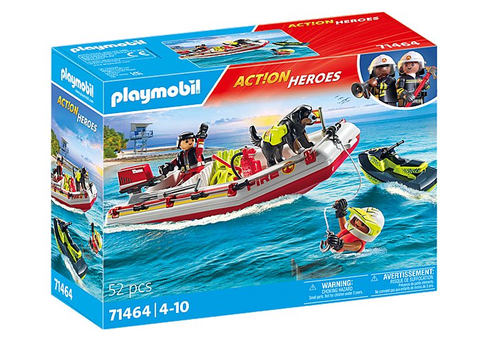 Playmobil 71464 City Action Feuerwehrboot Mit Aqua Scooter, Juguete De Construcción 71464