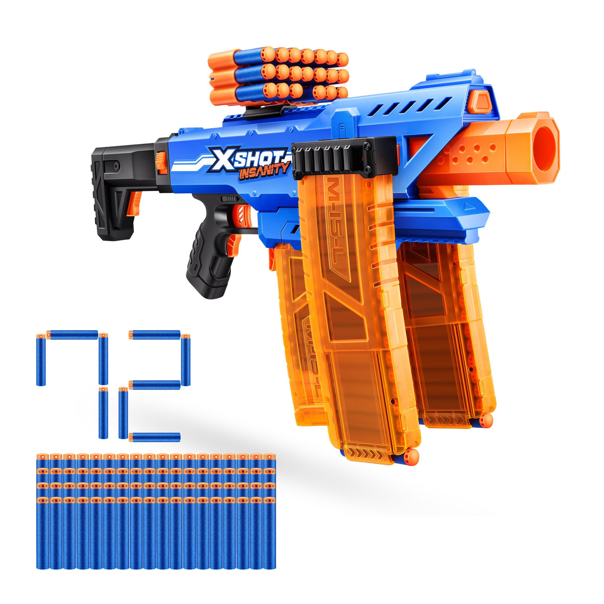 Zuru Xshot - Insanity Clip Blaster Motorisiert Mit Darts 36786