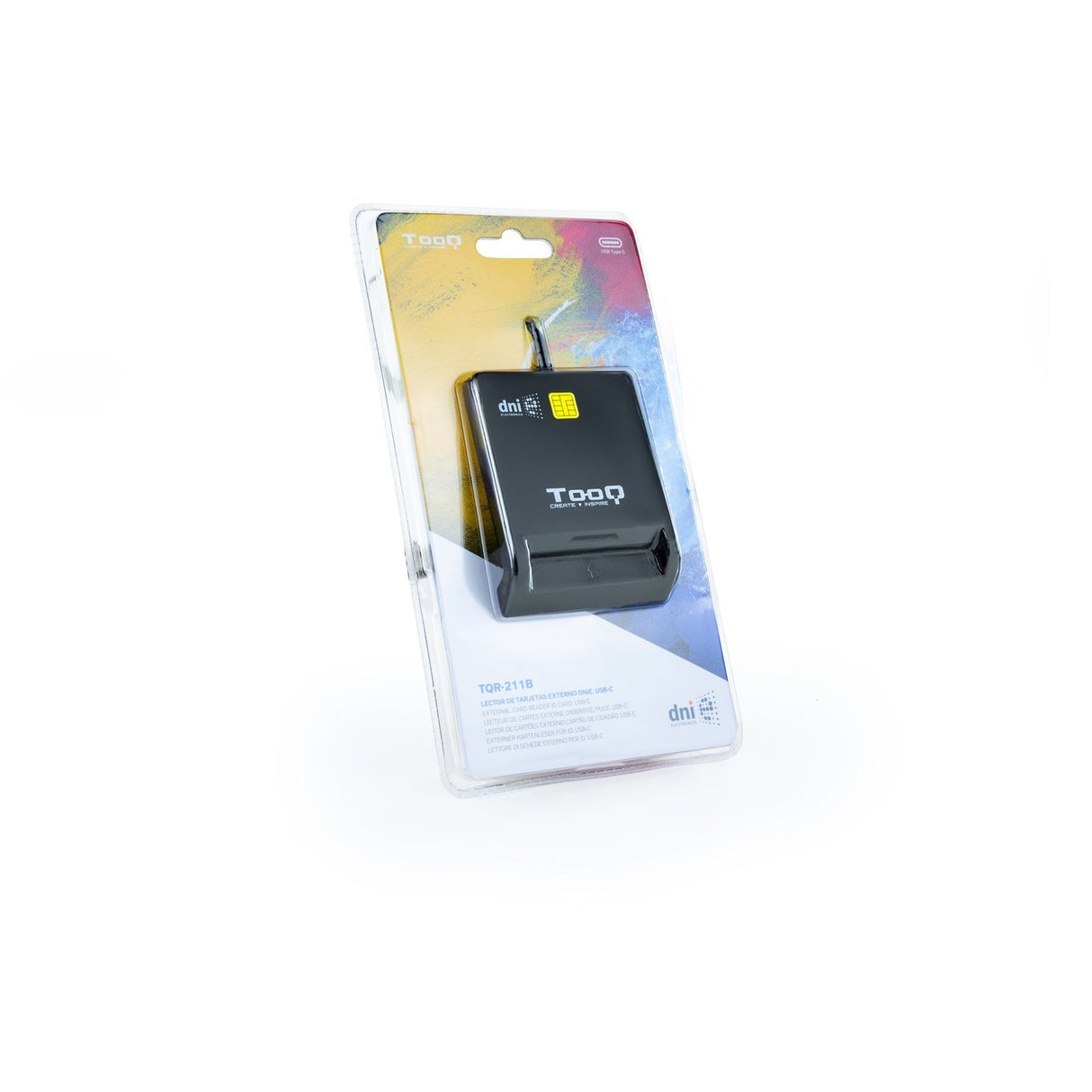 EAN 8433281010376 - TooQ TQR-211B lector de tarjeta inteligente Interior USB 2.0 imagen 4