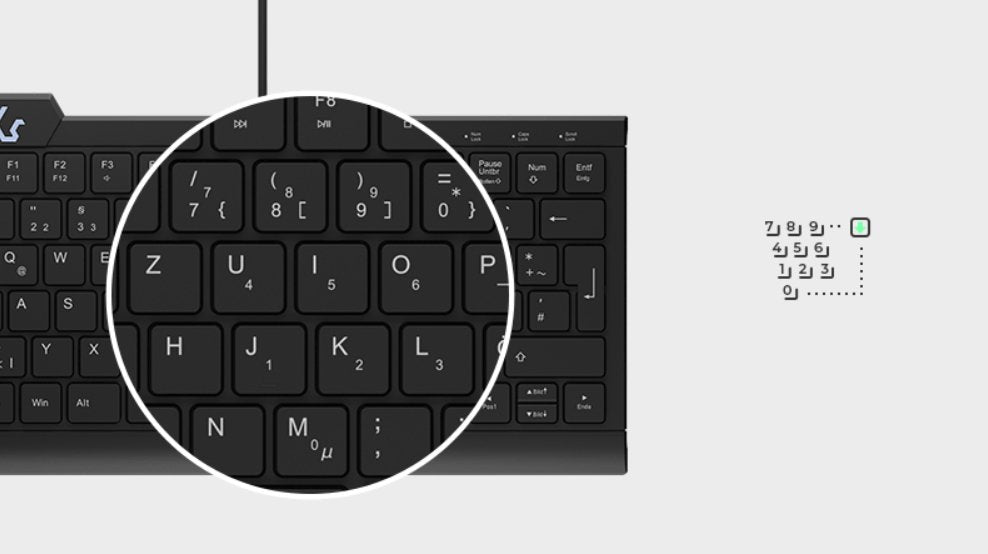 Keysonic Mini-Tas Con Nummernblock, Bk, Ksk-5010elc (De)