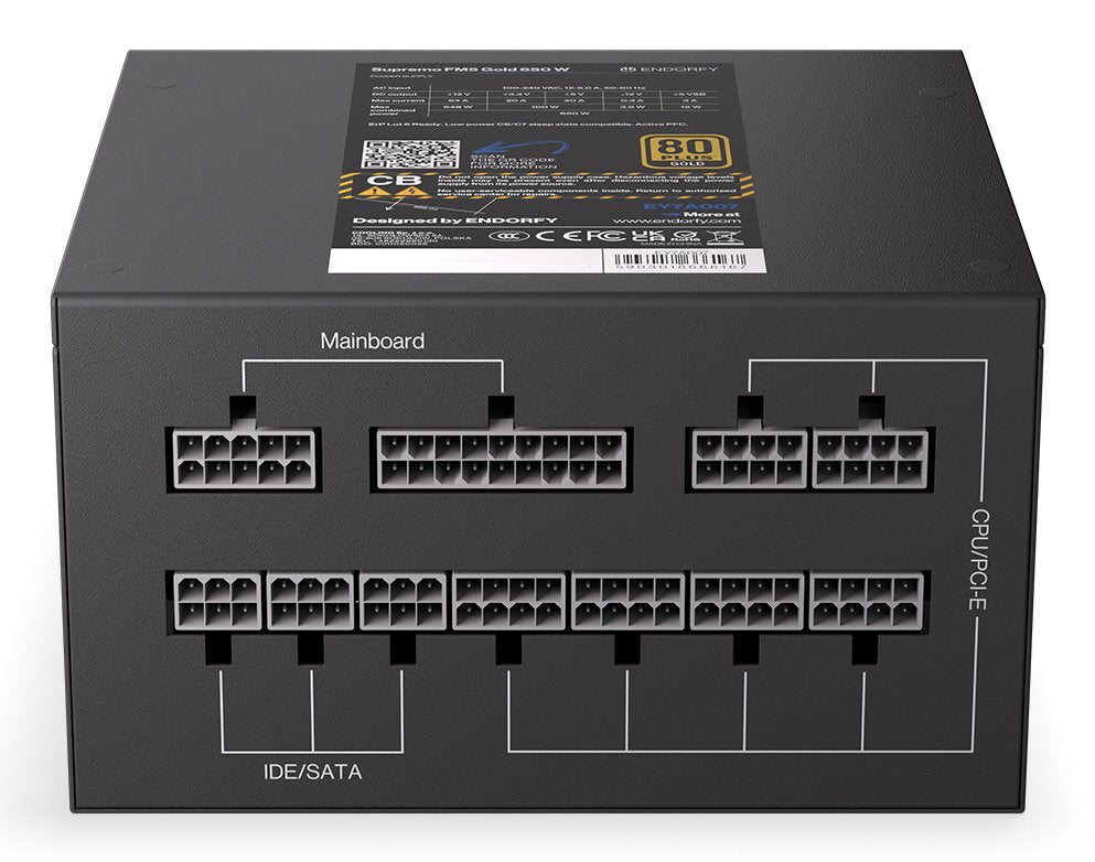 EAN 5903018666167 - ENDORFY Supremo FM5 unidad de fuente de alimentación 650 W 18+10 pin ATX ATX Negro imagen 8