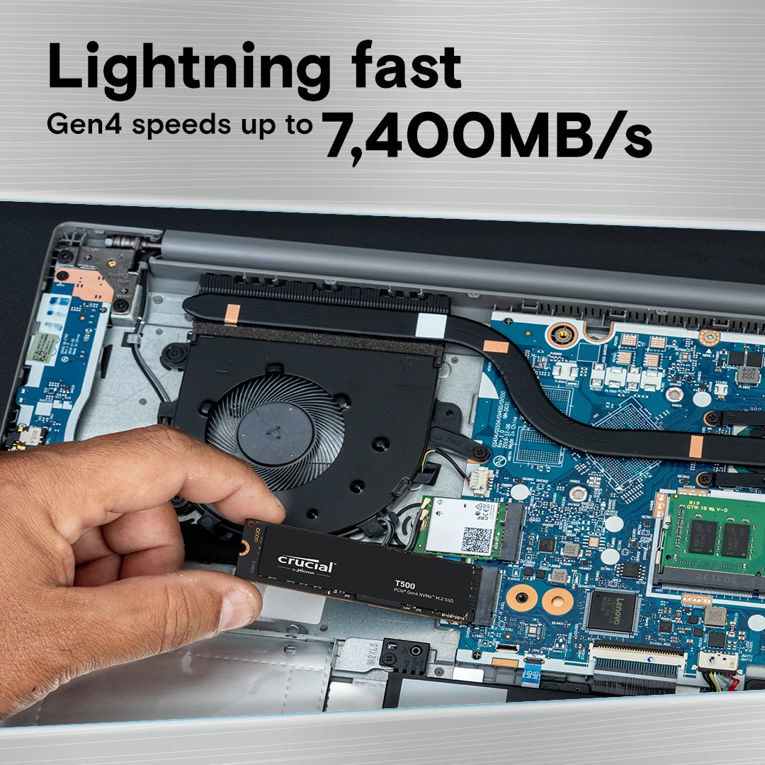 EAN 0649528939234 - Crucial T500 2 TB M.2 PCI Express 4.0 NVMe 3D TLC NAND imagen 2
