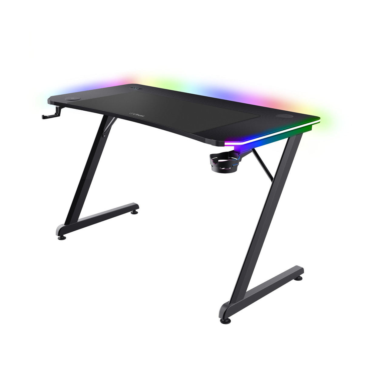 Mesa Gaming Gxt 710 Luminus Pro Rgb Negro Trust Máximo 150kg/ 120 X 60 X 74cm/ Control De Iluminación
