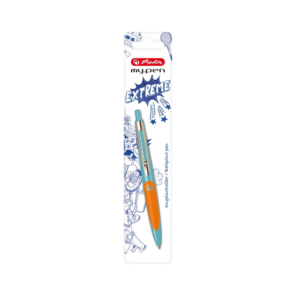 Bolígrafo Herlitz My.Pen De Punta Retráctil Con Pulsador Azul