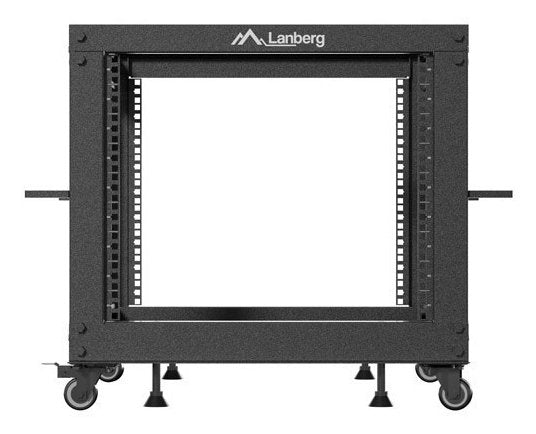 Armario Lanberg Abierto Rack 19" 9u 600x600 Ajustable Hasta 1100 Negro