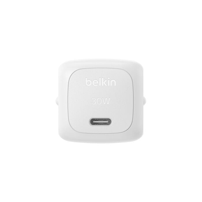 Pack Cargador De Red *Gan* Usb-C 30w Pd + Cable Tresse Usb-C Vers Usb-C 2m - Plateado - Belkin