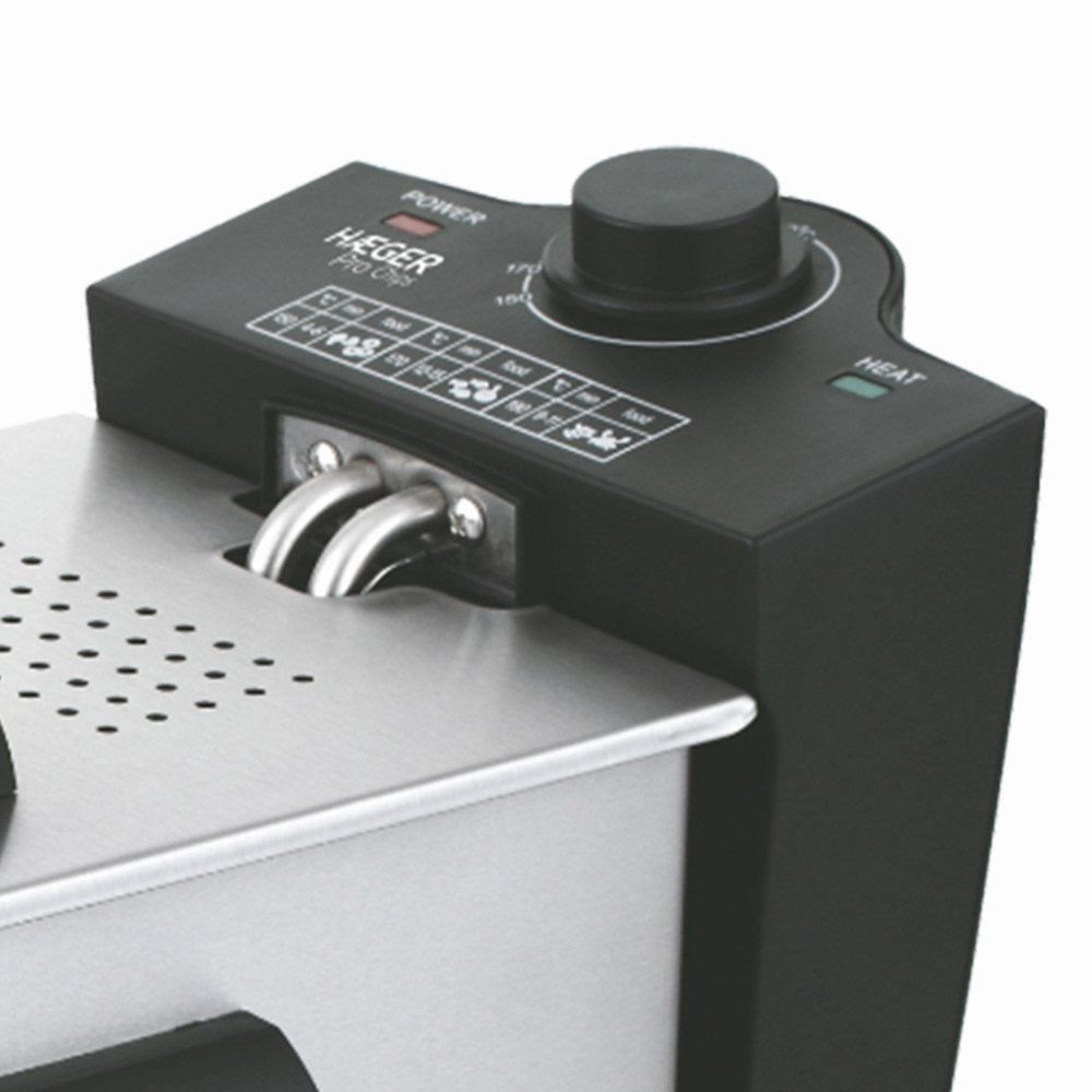 EAN 5608475017612 - Haeger DF-3ES.017A freidora Sencillo 3 L 2000 W Negro, Acero satinado imagen 2